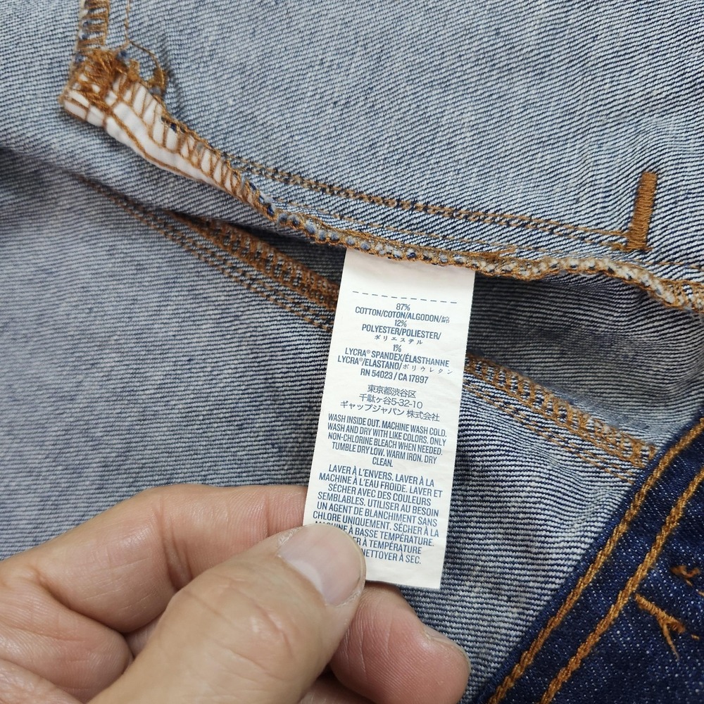 Old Navy Jacket Womens Petite Small Blue Denim Button Front Pockets Classic - Picture 6 of 10